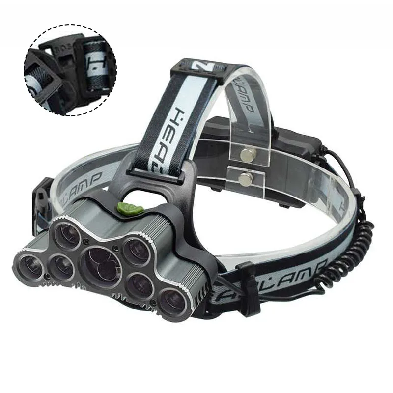 

9 LED Headlamp USB Charging XM-L T6 Forehead Flashlight Camping Head Torch Lamp Fishing Light Hunting Camping Headlight by 18650
