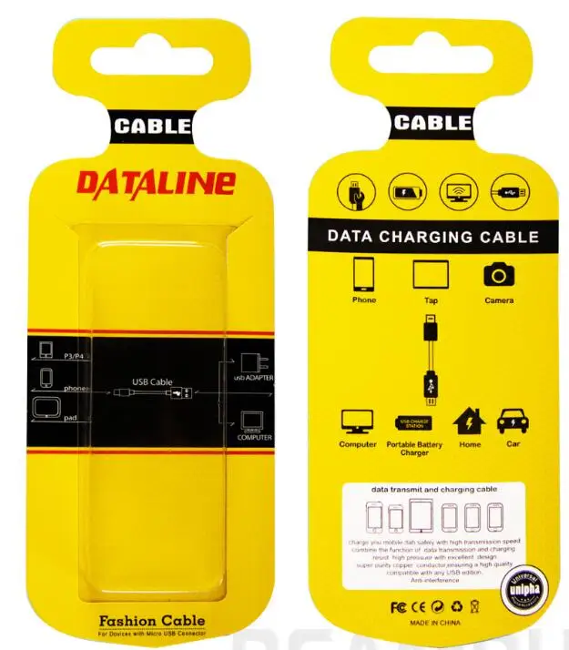 1000 pcs Recyclable universal paper packaging package box for phone accessories for charger