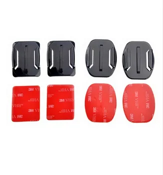 

Action camera 2pcs Flat Mounts + 2pcs Curved Mounts + 3M Stickers Helmet Mount Holder Adapter for Gopro Hero76 5 4 3+ 3 2 SJCAM
