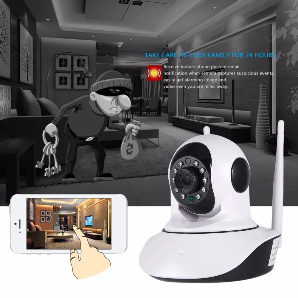 

Two Million 1080P HD Wireless Network Panoramic Wifi Camera Home Motion Detectio IP Camera With Smartphone Alerts and App Set-up