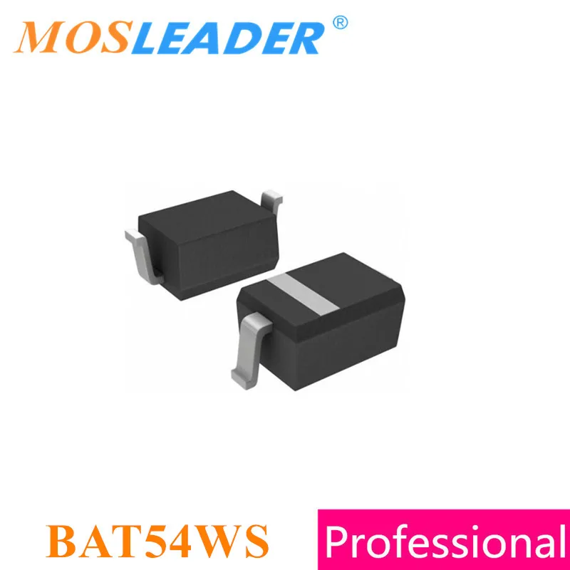 Mosleader BAT54WS SOD323 3000 шт. 30 в BAT54W BAT54 SCHOTTKY сделано Китае высокое качество|Запасные