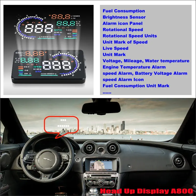 Ծ XE/XF/XJ/XJR 2008-2019 ڵ ׼ OBD HUD ڵ   ÷, ÷  ÷  ũ  ݻ
