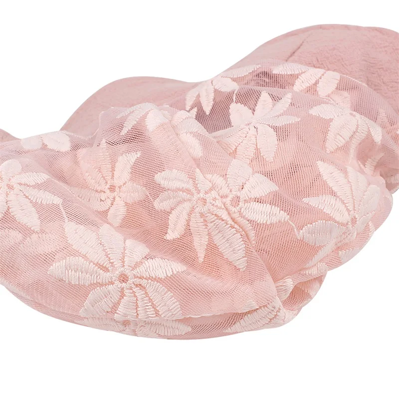Princess Panama Baby Girls Hat Double Layer Lace Girls Hat Spring Summer Sun Cap Wide Brim Lace Up Hat Baby Girls Clothing 2018 (15)