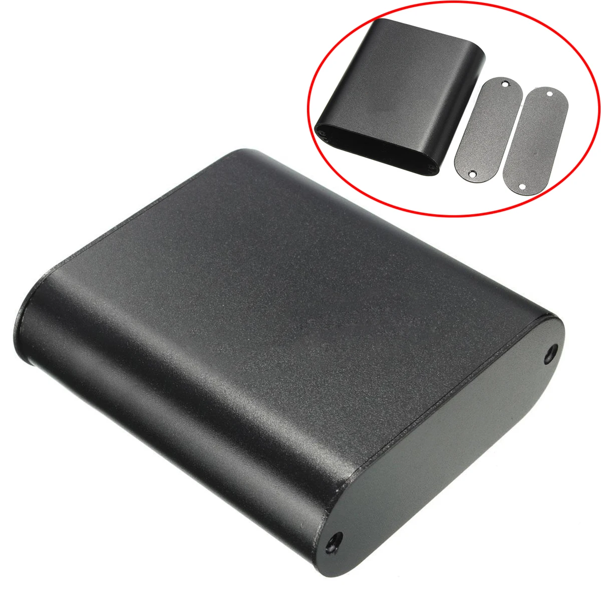 1pc Aluminum Enclosure PCB Electronic Project Box Instrument Case with Corrosion Resistance 75x70x24mm