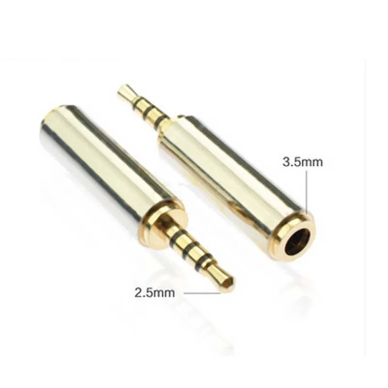 10pcs -plated 2.5mm Male to 3.5mm Female Stereo Mic Audio Earphone Jack Adapter | Электроника