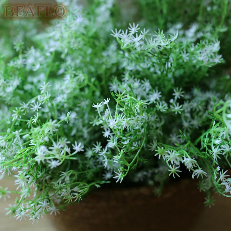 

2PCs/set 5 Branches Artifical Flowers Fake Grass Plant Plastic Flower For Home Wedding Decorative Floristry