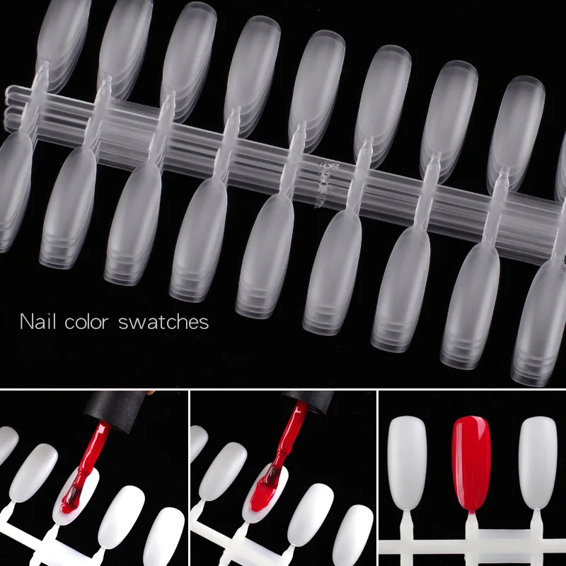 

5PCS Scrub A Piece Display Board Color Palette Card Display Practice Stick Nail Style Nail Manicure Display Stand Polish Card
