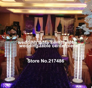 

sliver or gold iron colour cheap and amazing tall weddingtable crystal props centerpiece for white wedding decoration