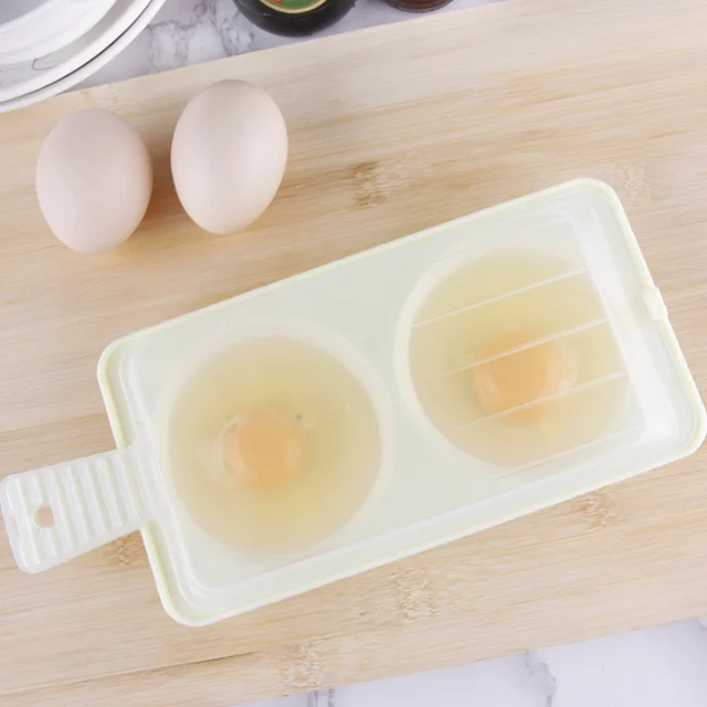 Breakfast Two Egg Poacher Tool Plastic Material Tools Put Breakfast Two Egg Poacher Tool Plastic Material Tools Put Microwave Oven Kitchen Cooking Accessories