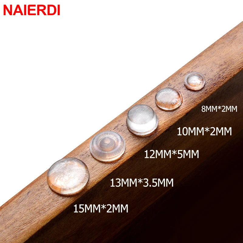 NAIERDI 40/50/80PCS Self-adhesive Cabinet Bumpers Silicone Rubber Pads Cabinet Catches Durable Cushion Prevent Noisy Hardware silicone furniture pads,rubber furniture pads