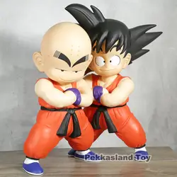 28 ~ 33 см Dragon Ball Z Сон Гоку + Krillin Young Ver. Большой размер украшения ПВХ фигурка игрушка Коллекционная модель куклы