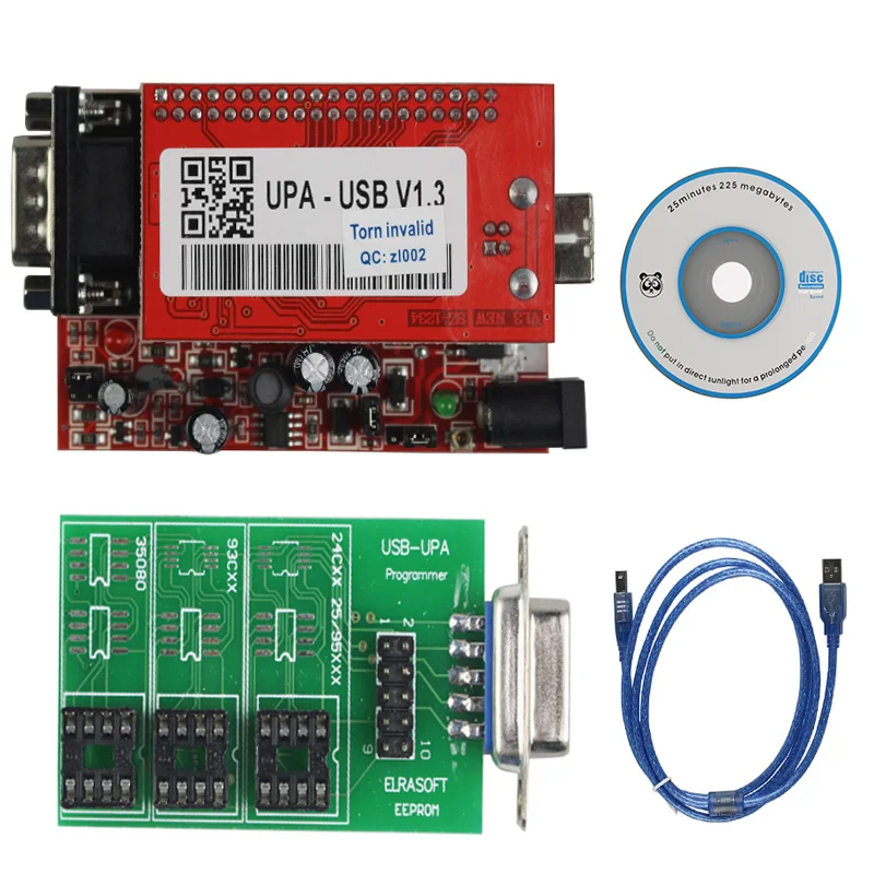 USB программатор UPA V1.3 V2014 с полными адаптерами 40 контактный разъем Zif 16 чип SOIC 93C 24C01