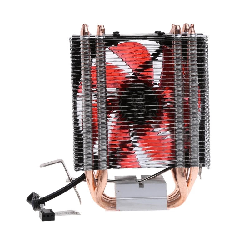 4 Heatpipe 130W Red CPU Cooler 3-Pin Fan Heatsink For Intel LGA2011 AM2 754 New cpu heatsink 775 115x cpu fan amd4 heatpipe intelligent 4led fan