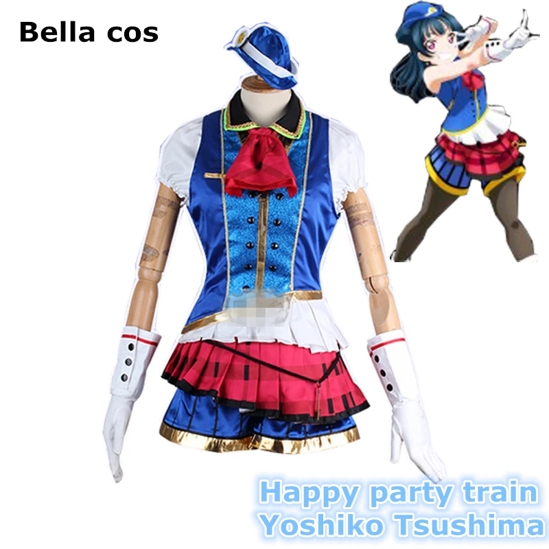 Вечерние платья для косплея Lovelive sunshine Aqours Happy train You/Riko/Mari/Kanan/Yoshiko/Ruby/Dia/Kunikida/Chika