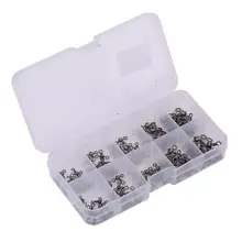 100 шт/партия 5 размеров баррель поперечной прокатки Вертлюги Рыбалка Fishing 3 способ шарикоподшипник быстрая замена аксессуары