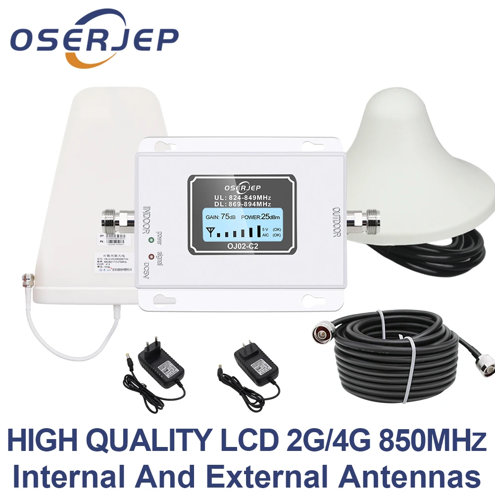 

Gain70dB CDMA Signal Amplifier LTE Band 5(850 CDMA) Signal Repeater GSM CDMA 850MHz Mobile Phone Signal Repeater +Antenna