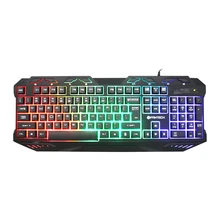 New Hot 7 Colors LED Backlit Wired USB Gamer Keyboard Professional Gaming Keyboard for MAC Desktop Laptop Computer