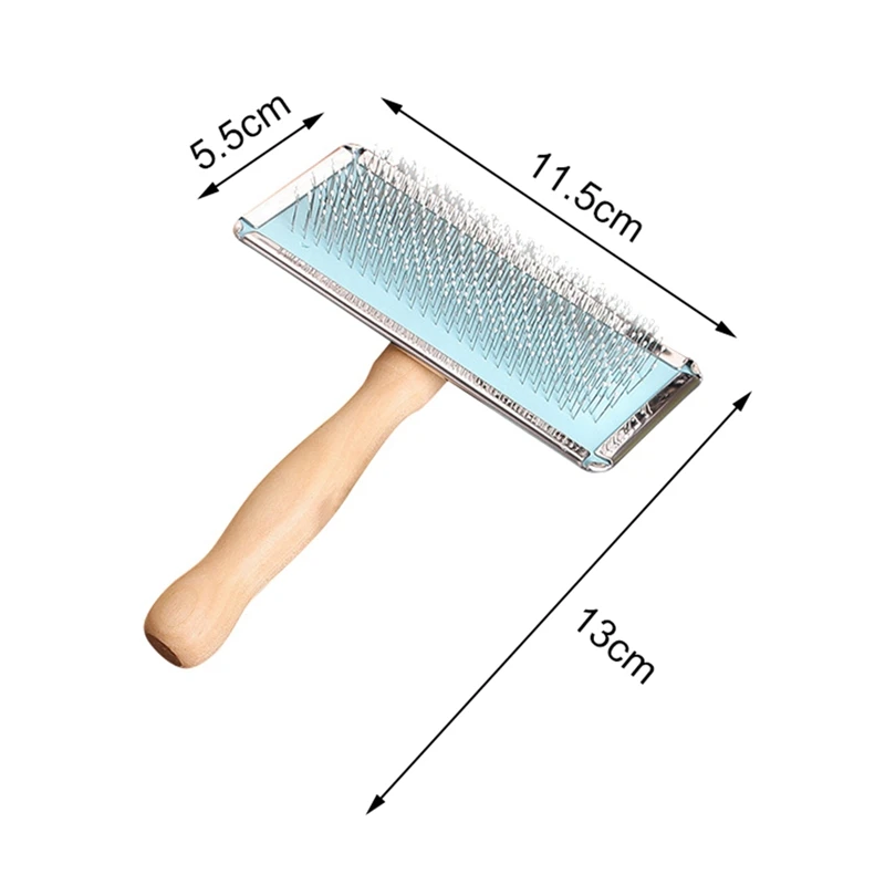 Расческа при линьке для ухода за домашними животными удаляет кисточка с деревянной ручкой красота Ванна Массаж Уход Расческа для собак и кошек очистка домашних животных