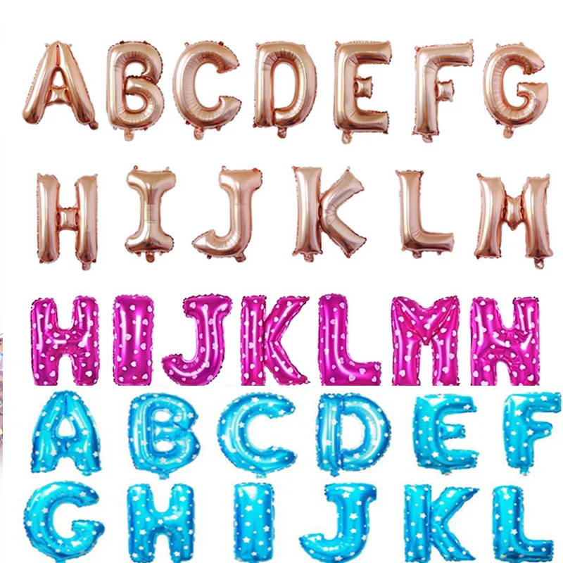 

1pcs 16inch English letter ballon muliti-color Aluminum film ballon for wedding Alphabet Air Globos Anniversary Party Decoration