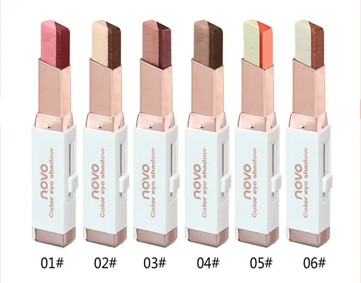 

NOVO Brand Color eye shadow Double color gradient velvet Eyeshadow Pencil Eye Shadow Waterproof Makeup Maquiagem 25623