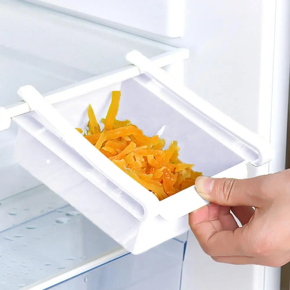Холодильник полка хранения коробка пищевой контейнер кухонный инструменты пластик современные стойка для раковины Organizador Cocin - Цвет: White