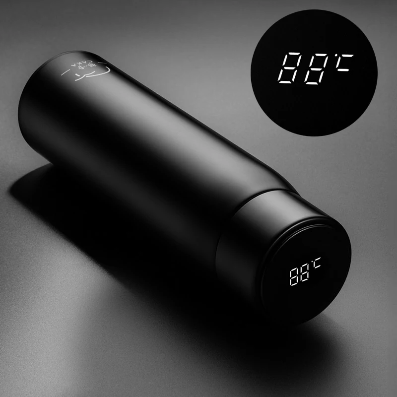 

Smart Coffee Vacuum Flasks Thermostat Portable Stainless Steel Temperature Creative Straight Water Bottle Cup Vacuum Thermos