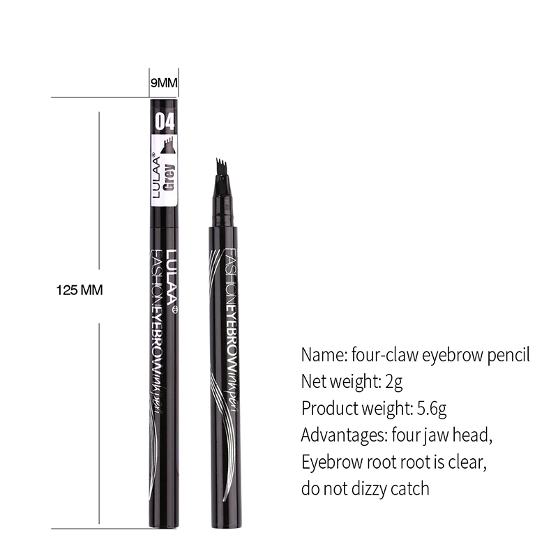 Микроблейдинг, жидкий тинт для бровей, 4 кончика, ручка для бровей, тату, 5 цветов, макияж, краска для бровей, подводка для бровей, карандаш, водостойкий, косметический, для бровей