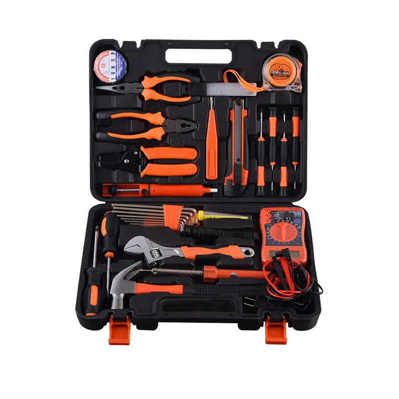 

35Pcs Home Repair Tool Kit Set Electrician Universal Household Tool Set Pliers Screwdriver Hammer Tape Allen Hex Key Wrench
