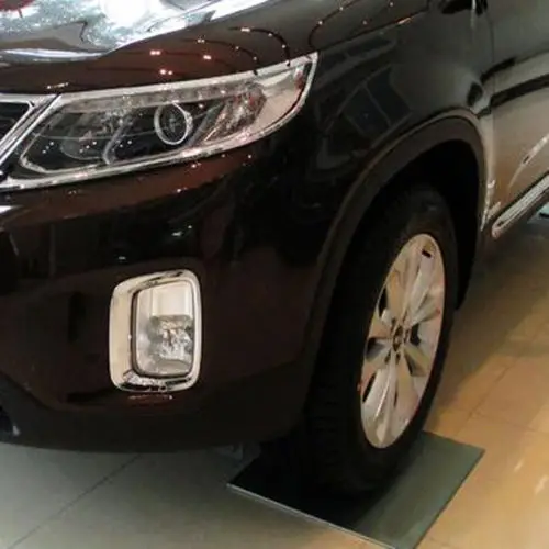 

Front Fog Lamp Cover Decorative Trim For Kia Sorento 2013-2014 2PCS ABS Chrome