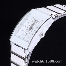 Longbo luxe en céramique & Steel mode strass bracelet de sport, Quartz bande chiffres pour femmes robe Relogio Feminino