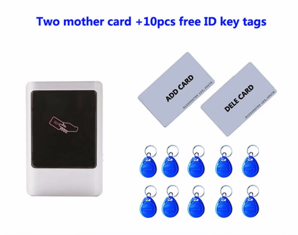 Waterproof Metal 125K EM ID Card Access Control Machine Metal standalone access control With 10pcs RFID Tags Waterproof Metal 125K EM ID Card Access Control Machine Metal standalone access control With 10pcs RFID Tags
