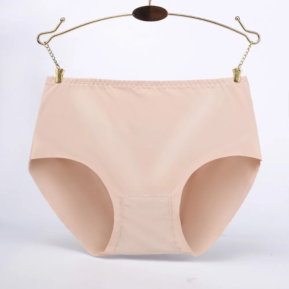 Женские бесшовные трусики KJA220 Шелковистые со средней талией Ondergoed Dames Slips|dames slip|silk