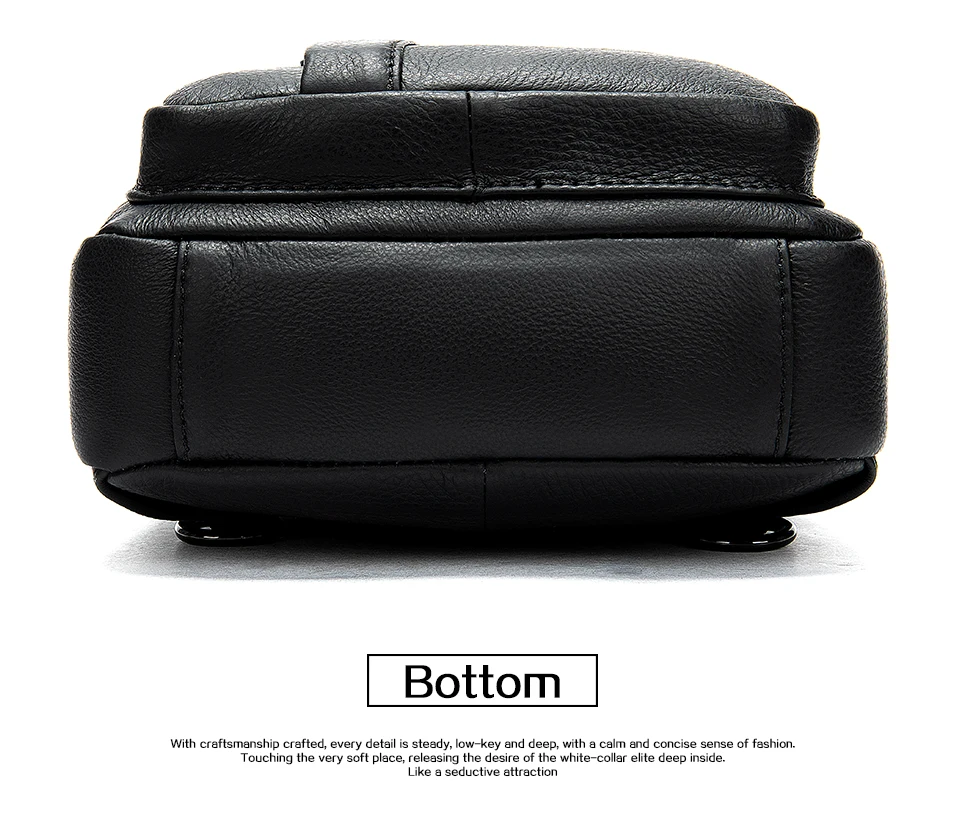  Men's Bag Fanny Pack Leather Travel Belt Bag Men Messenger Bags Casual Crossbody  Shoulder Bag for Men Chest Waist Pack 707 (11)