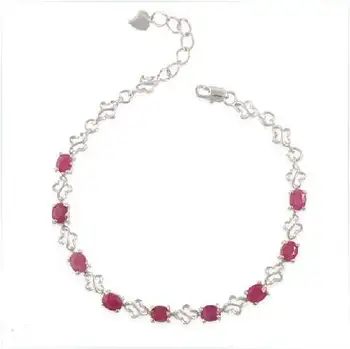 

2017 Hot Sale Qi Xuan_Free Mail Red Stone Elegant Bracelets_S925 Solid Silver Fashion Bracelets_Manufacturer Directly Sales