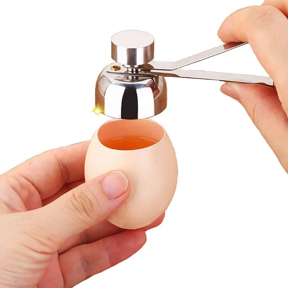 Измельчитель для яиц с нержавеющей сталью, инструмент для взбивания яиц из мягкого кругого отварного яйца, гладкое круглое отверстие. Яичной скорлупы резак