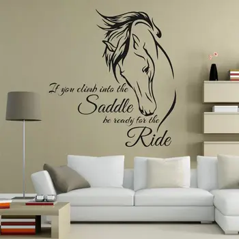 

Horse Riding Wall Decal Quote Vinyl Art If You Climb Into the Saddle Be Ready for the Ride Horse Decor Wall Sticker
