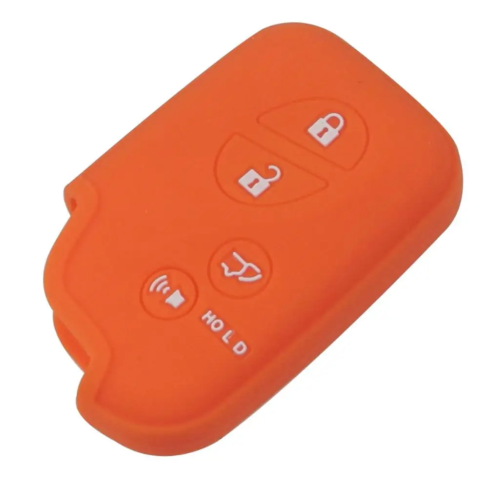 Jingyuqin 4 кнопки дистанционного силиконовый чехол для ключей брелок чехол для Lexus IS250 ES240 ES350 RX270 RX350 RX300 держатель без ключа - Название цвета: orange