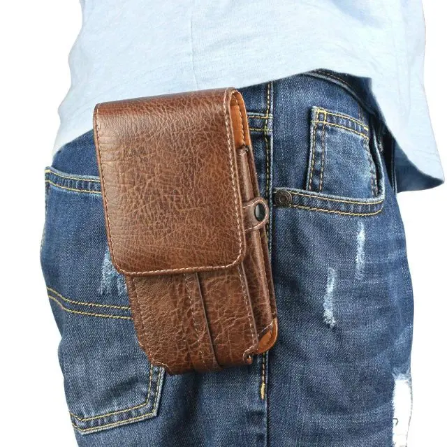 

Leather Pouch Belt Clip Hook Loop Shockproof Phone Case Cover Bag Holster For Highscreen Boost 2 SE / Power Ice /Power Rage