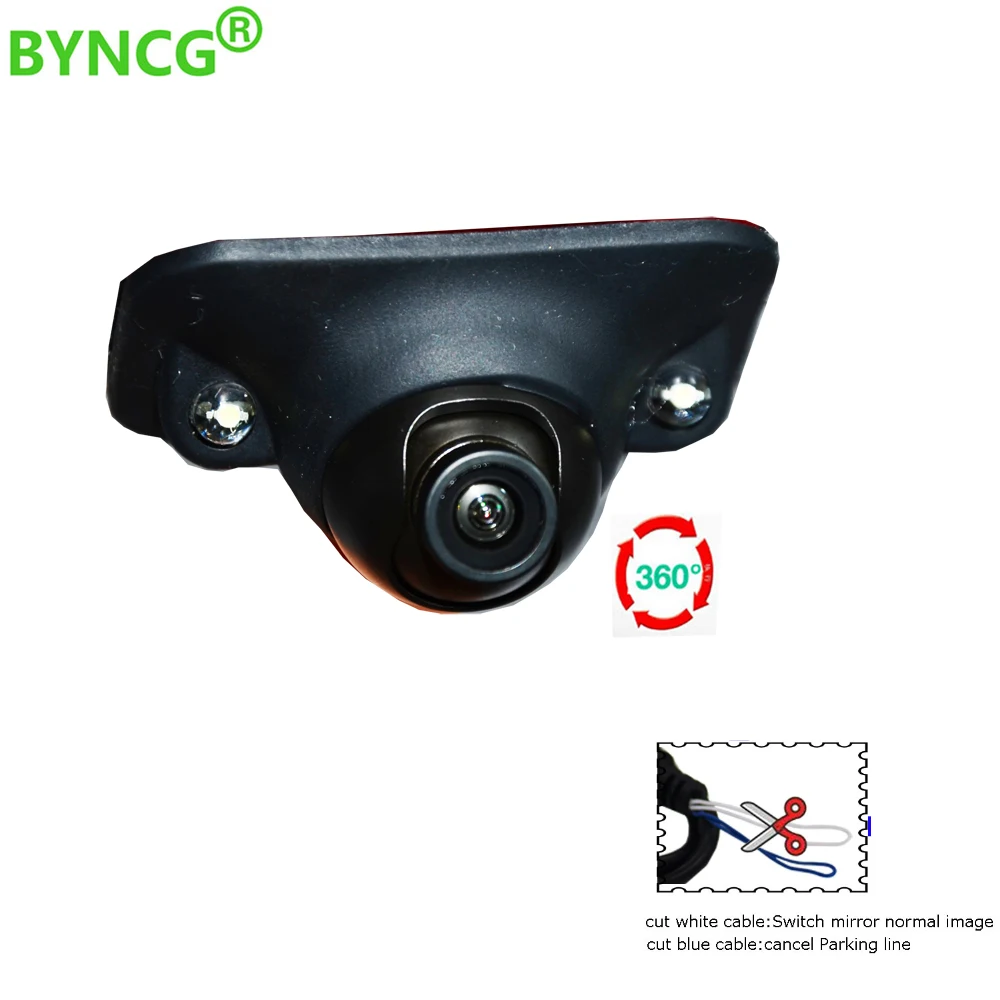 BYNCG Mini CCD Coms HD камера ночного видения 360 градусов Автомобильная заднего вида