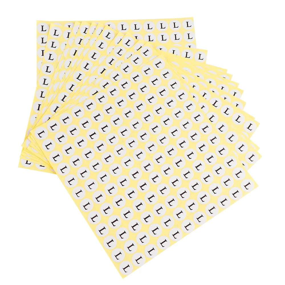 

1980pcs/lot New paper self-adhesive size labels for clothing Garment Shoes Size Sticker tags sticker size label XS/S/M/L/XL size
