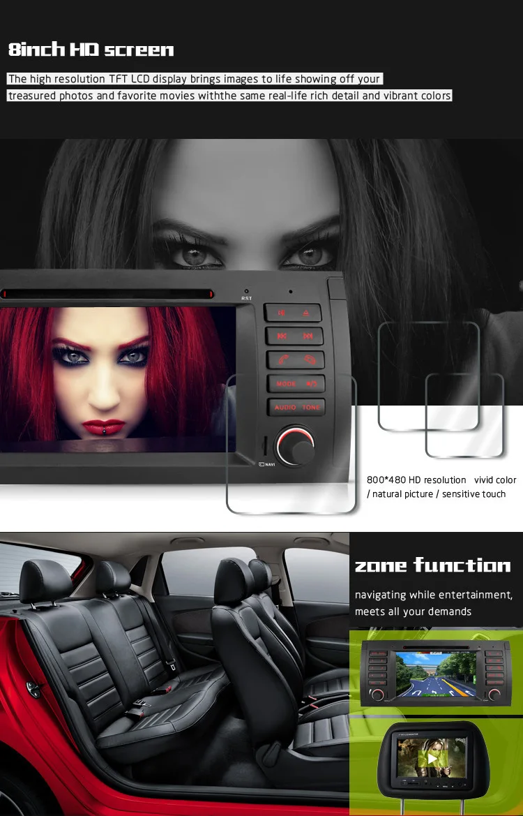 Top 7 Inch Capacitive Touch Screen Car DVD Player For BMW E39 X5 M5 E38 E53 Canbus Radio GPS Navigation Bluetooth 3G free Map 8