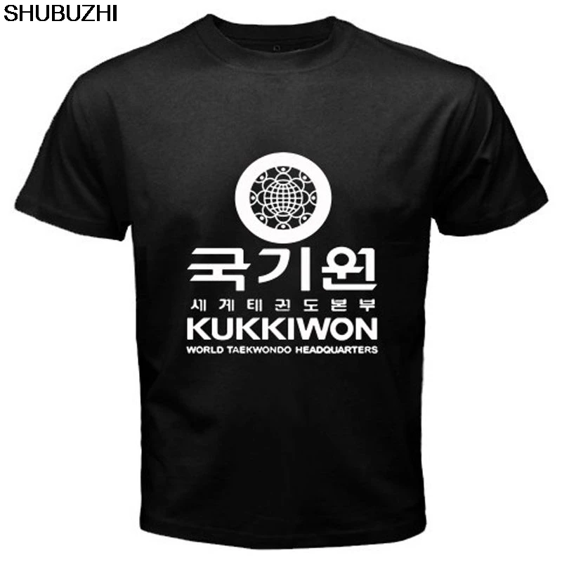 

KUKKIWON Taekwondo Headquarters Korea Martial Art Men's Black T-Shirt Size S-3XL Cool Casual pride t shirt men Unisex New