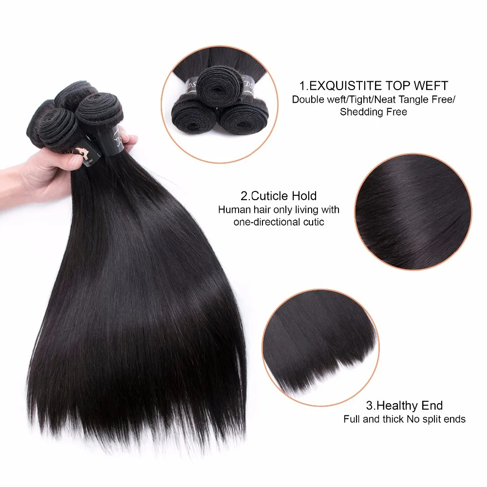 JSDShine Brazilian Hair Weave Bundles With Closure Straight Human Hair Bundles With Closure Non Remy Hair Extension Lace Closure JSDShine Brazilian Hair Weave Bundles With Closure Straight Human Hair Bundles With Closure Non Remy Hair Extension Lace Closure