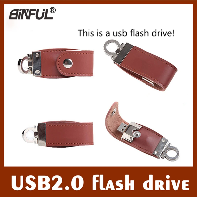Настоящий USB флеш накопитель емкость натуральная кожа флешка 64 ГБ 32 16 8 4G ручка