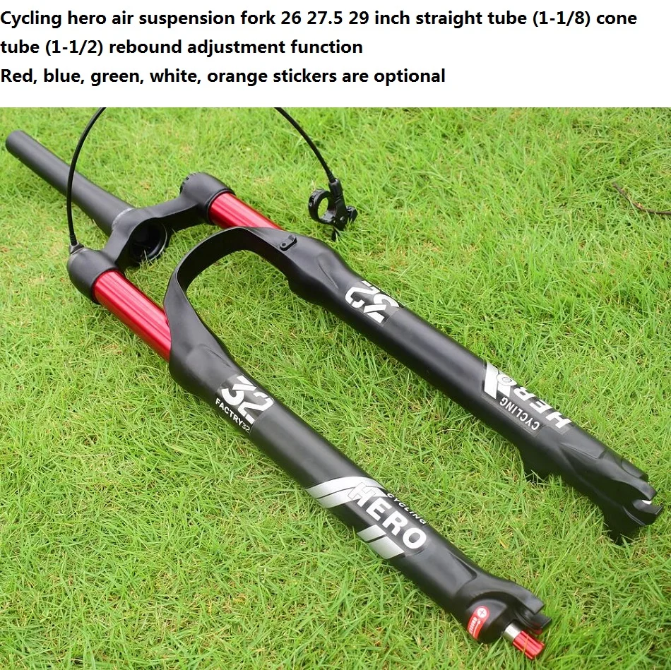 Baratos 27,5 120mm carrera bicicleta de montaña Suspensión de amortiguación de aire rebote horquilla frontal enchufe 26 100 29 \