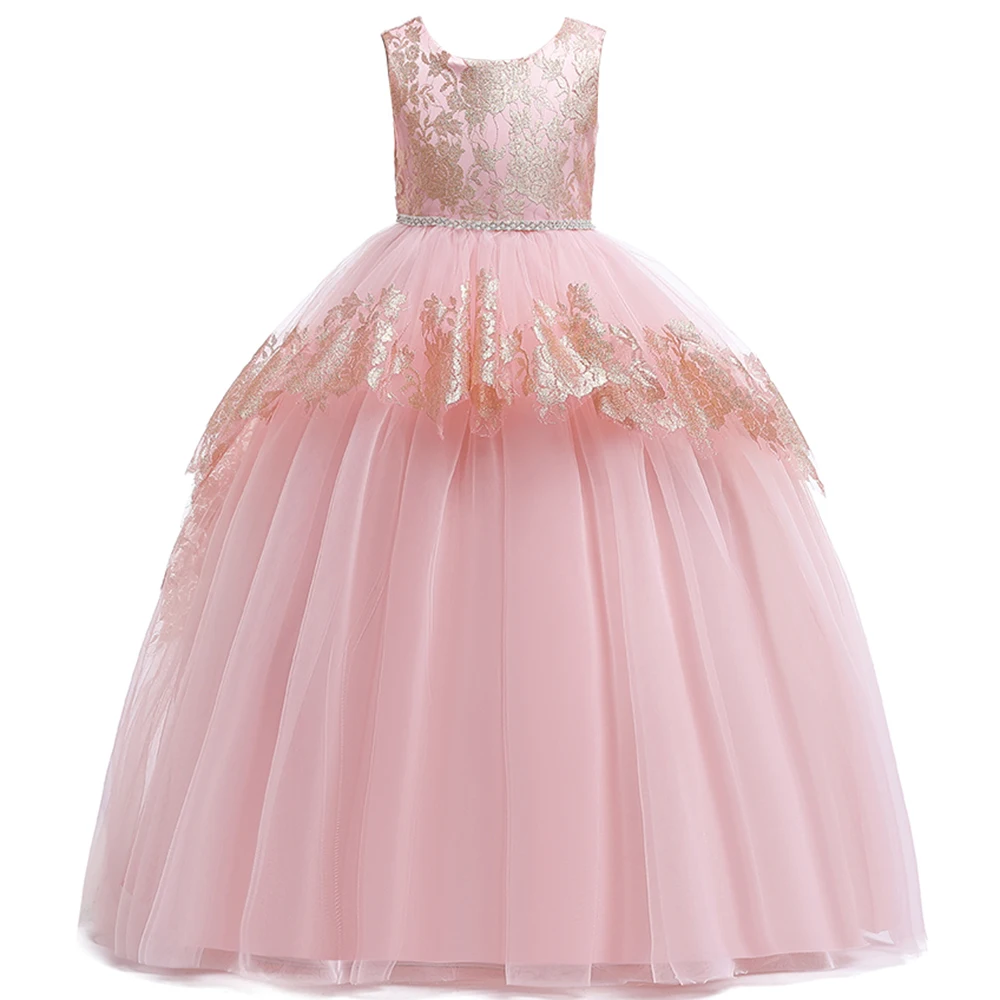 Одежда для девочек элегантное платье принцессы для девочек, платье для первого праздника, свадебное платье для подружки невесты, платье для девочек-подростков