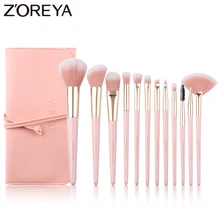 ZOREYA 12pcs Professional Makeup Brushes Super Soft Synthetic Hair Pink Handle Make Up Brush Blending Concealer Lip Beauty Tools ZOREYA 12pcs Professional Makeup Brushes Super Soft Synthetic Hair Pink Handle Make Up Brush Blending Concealer Lip Beauty Tools