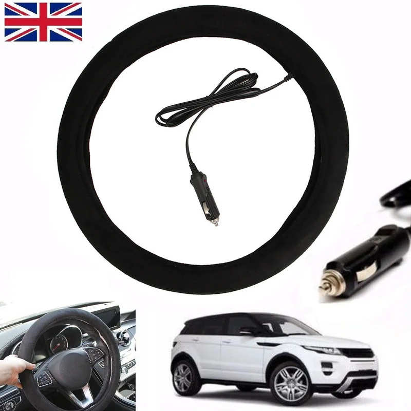

12V 38mm Automobile Car Heating Electric Car Fur Steering Wheel Cover Car Accessories Furry Steering Car Wheel Cover Auto Parts