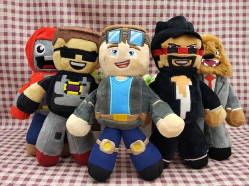 

5 PCS Tube Heroes Dan TDM Jeromeasf & Captain Sparklez SKY Exploding 7"plush new