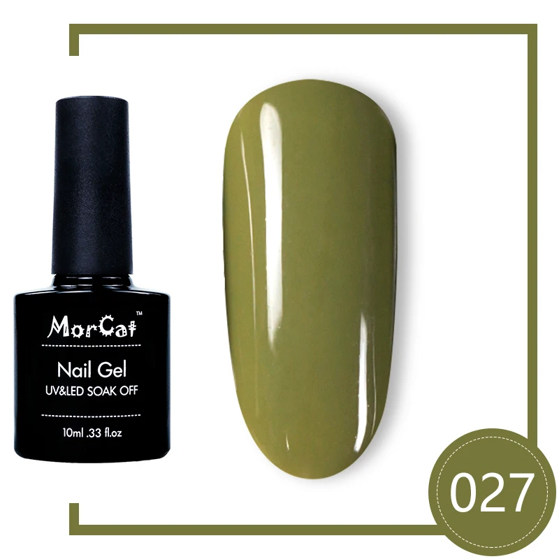 MorCat Гель-лак для ногтей зеленая серия для весеннего дизайна ногтей УФ-Гель-лак замачиваемый Гель-лак для ногтей Полупостоянный - Цвет: 027